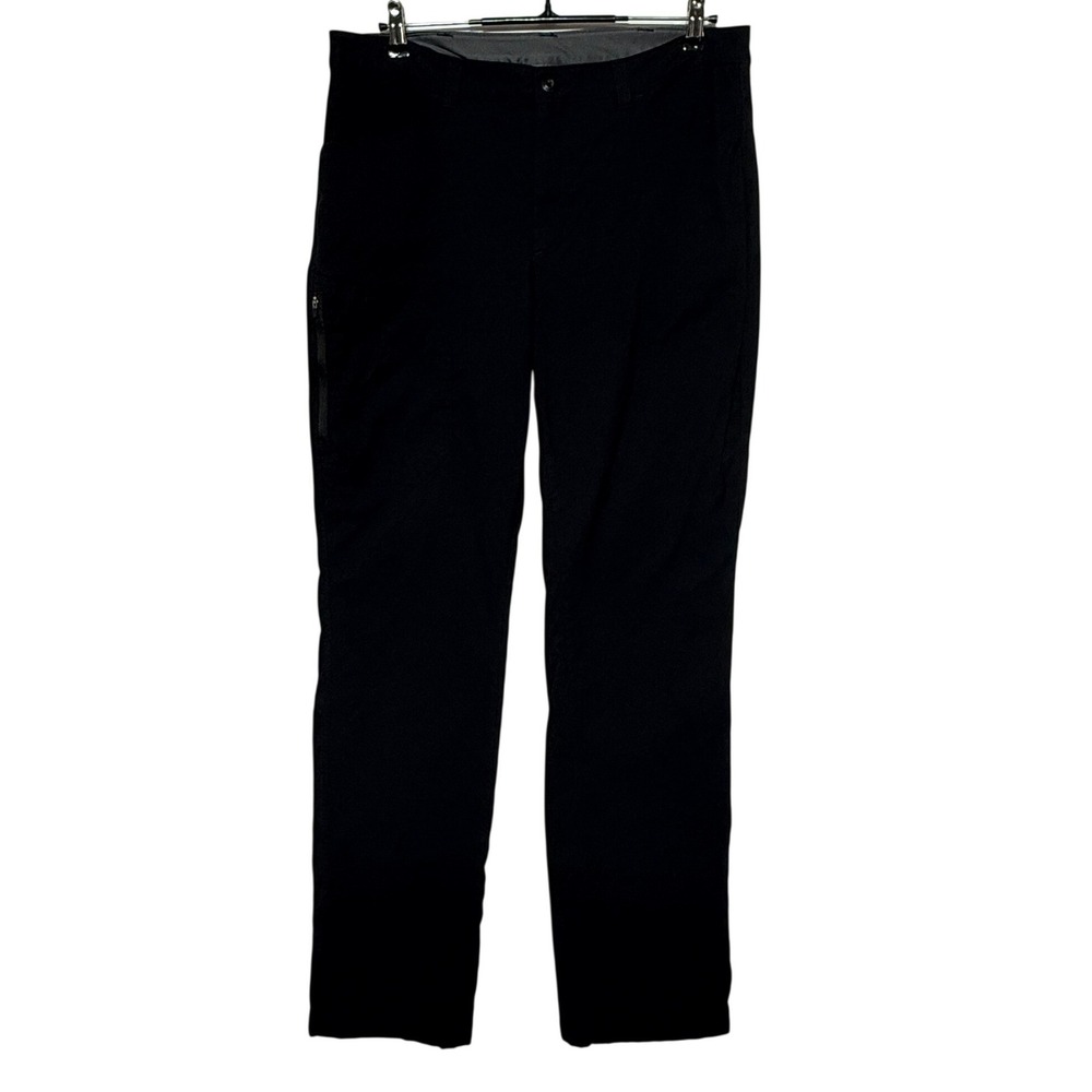 Eddie Bauer Pants Mens Measures 35x34 Tag 36x34 Black Fleece Lined Tech Stretch